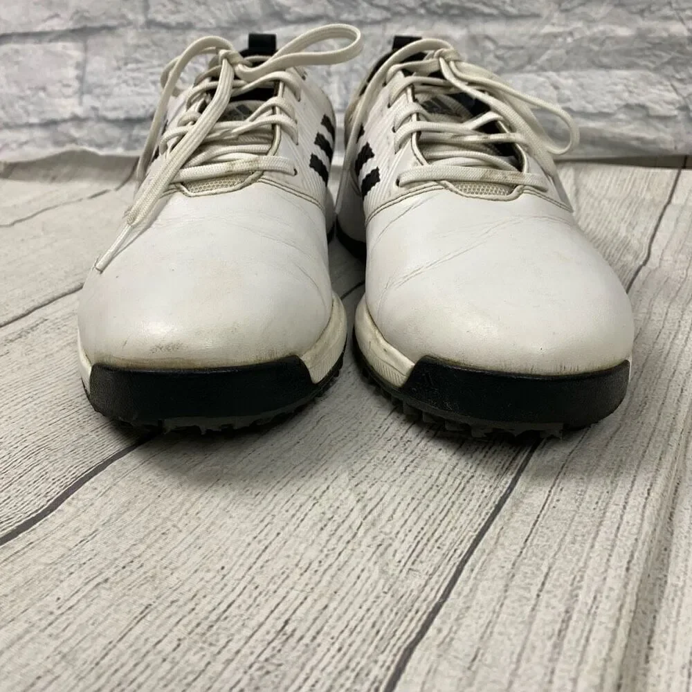 Adidas leather golf shoes w/tie laces mens size 7.5